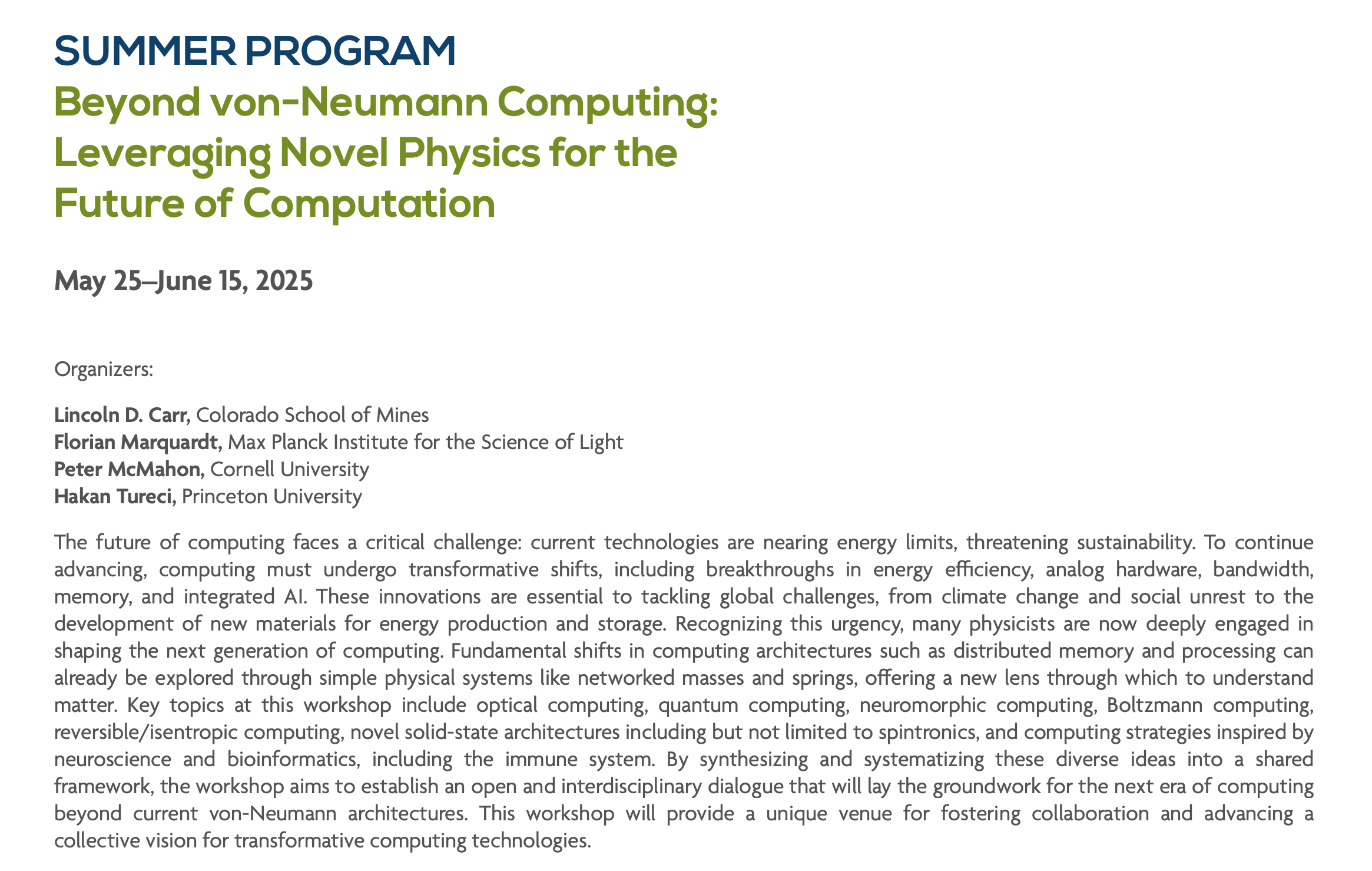 Aspen Workshop 2025 Poster