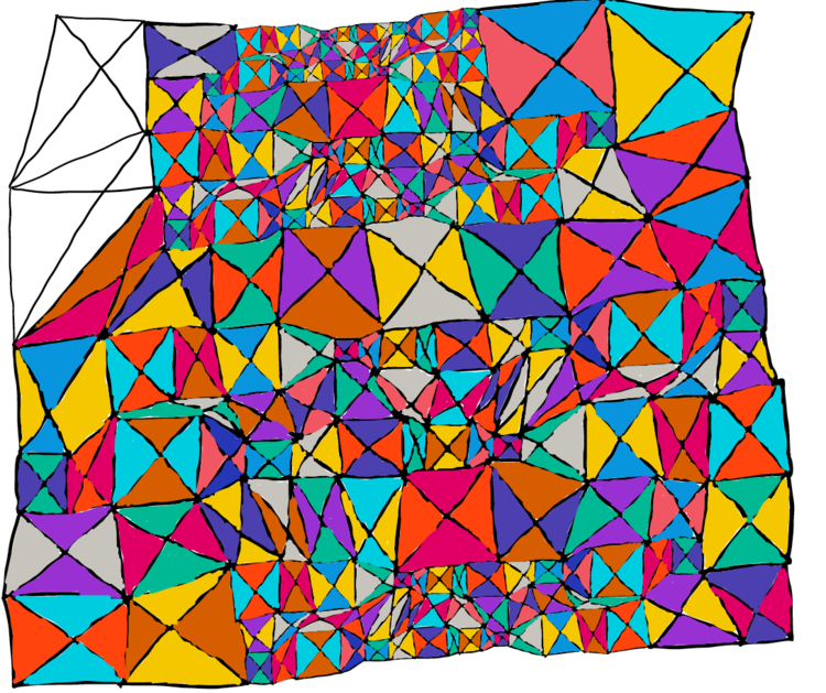 Artist's rendition of a two-dimensional Josephson Junction Array (image credit: Kanu Sinha)